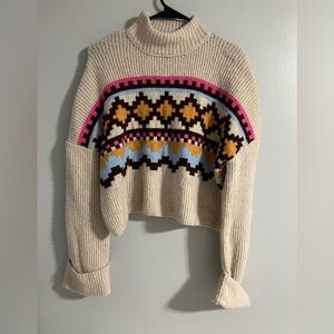 Cozy Multicolor Turtleneck Sweater